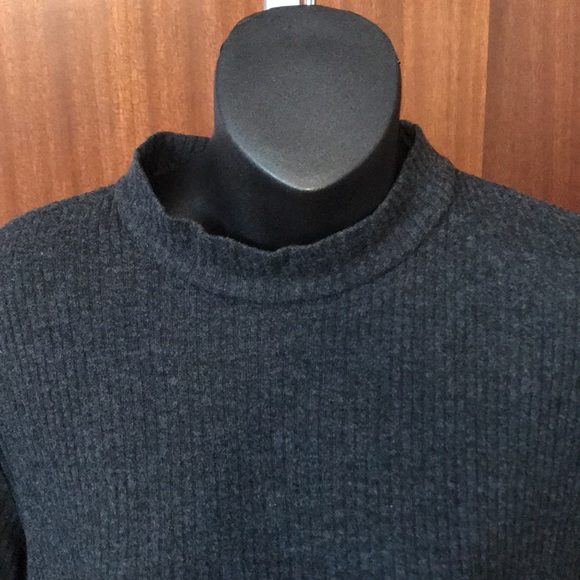 Ribbed grey maxi dress short sleeved - Picture 2 of 4